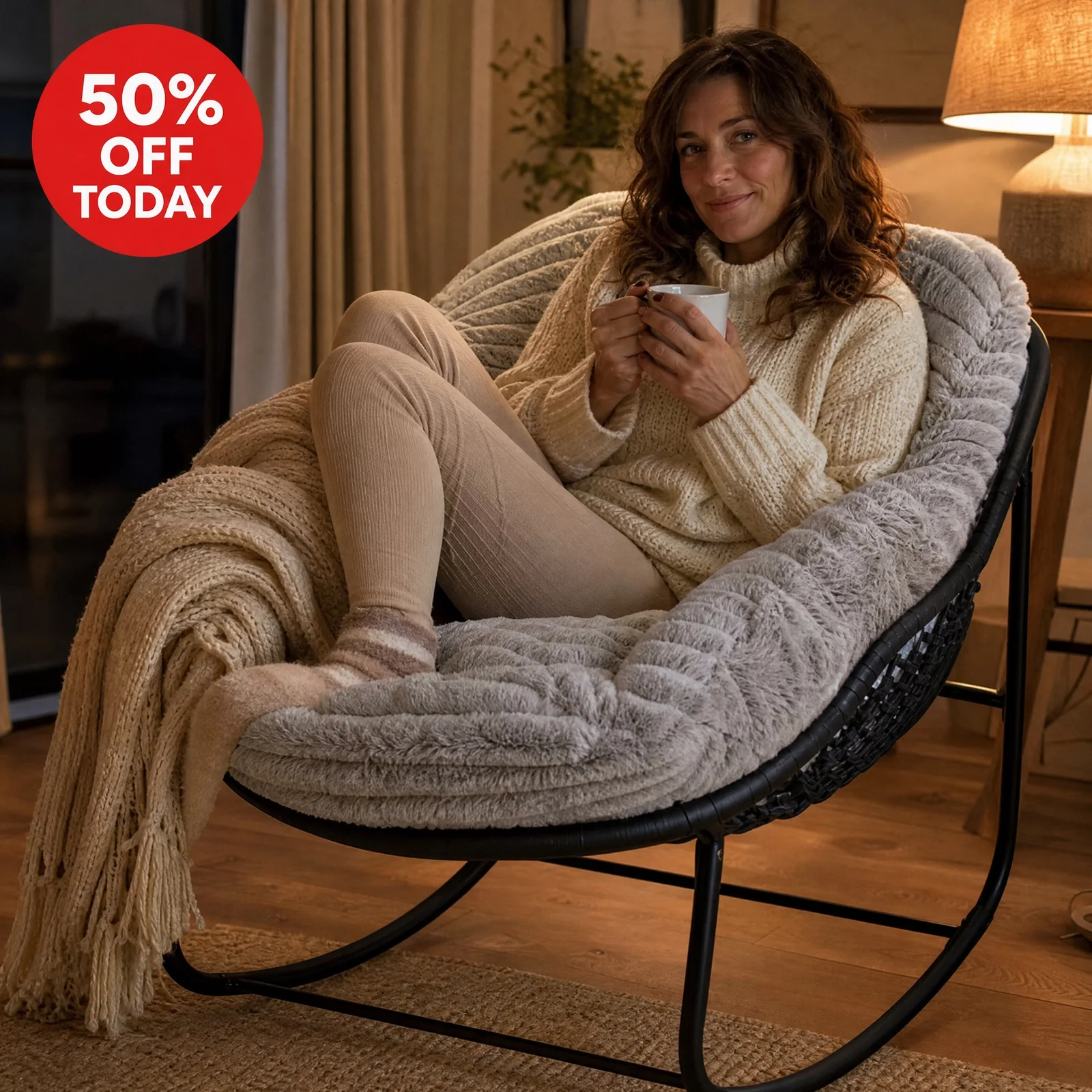 CloudNest plush chair with deep quilted cushion detail